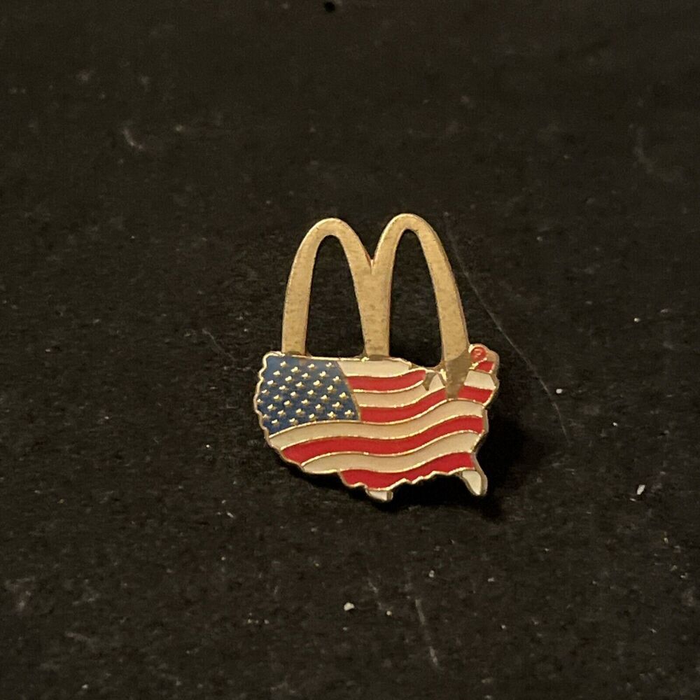 McDonald's USA United‎ States Of America Golden Arches Employee Lapel Hat Pin